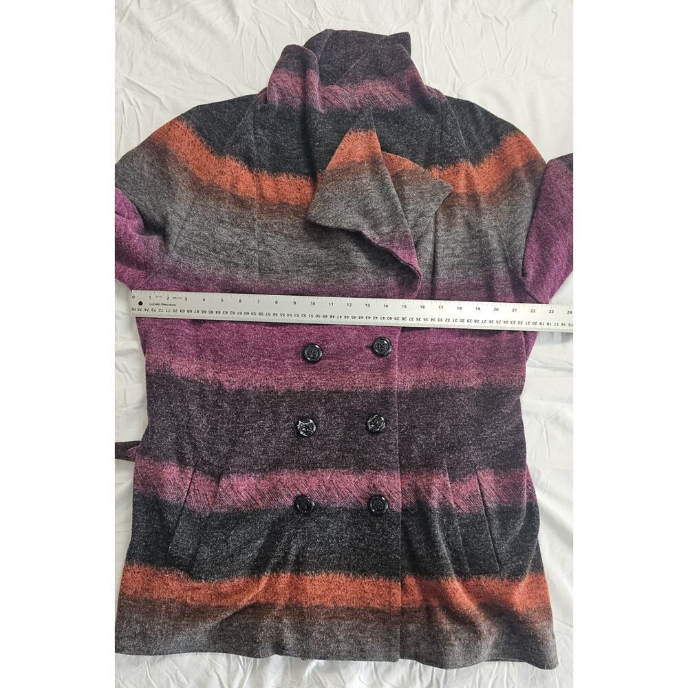 Tribal Double Breasted Striped Color Block Peacoat Size XL - Picture 12 of 15